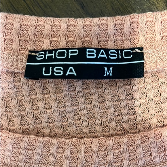 Pink Ribbed Short Sleeve Tee - Picture 2 of 4